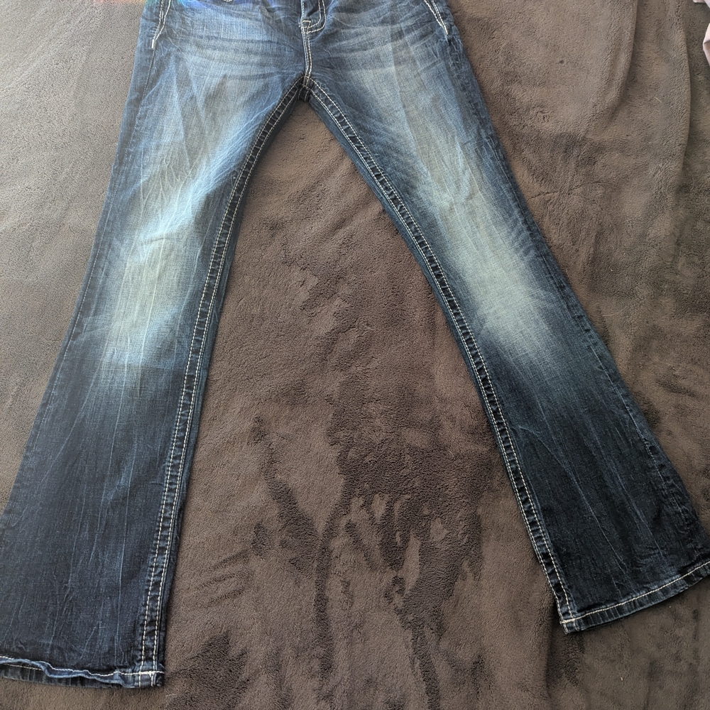 Miss Me Women's Flare Jeans - Dark Blue